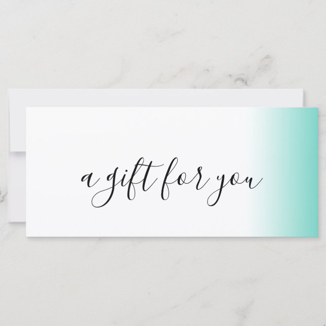 Modern minimal gradient mint white makeup & hair (Front)