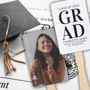 Modern Minimal Graduate Class of 2023 Photo Hand Fan