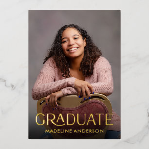 Modern Minimal Graduation 2 Photo Gold