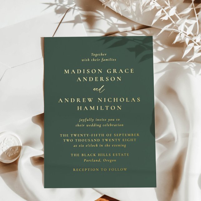 Modern Minimal Green and Gold Wedding (Creator Uploaded)