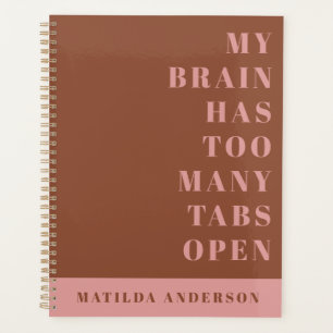 Modern minimal green and pink typography journal planner