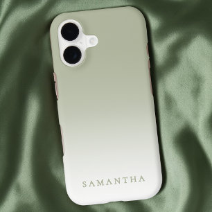 Modern Minimal Green Gradient Personalized Name