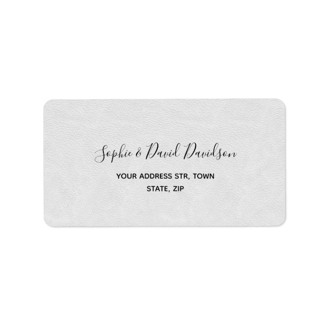 Modern Minimal Handwriting Wedding Label (Front)