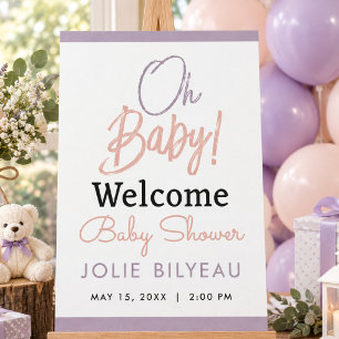 Modern Minimal Heart Boho Baby Shower Poster