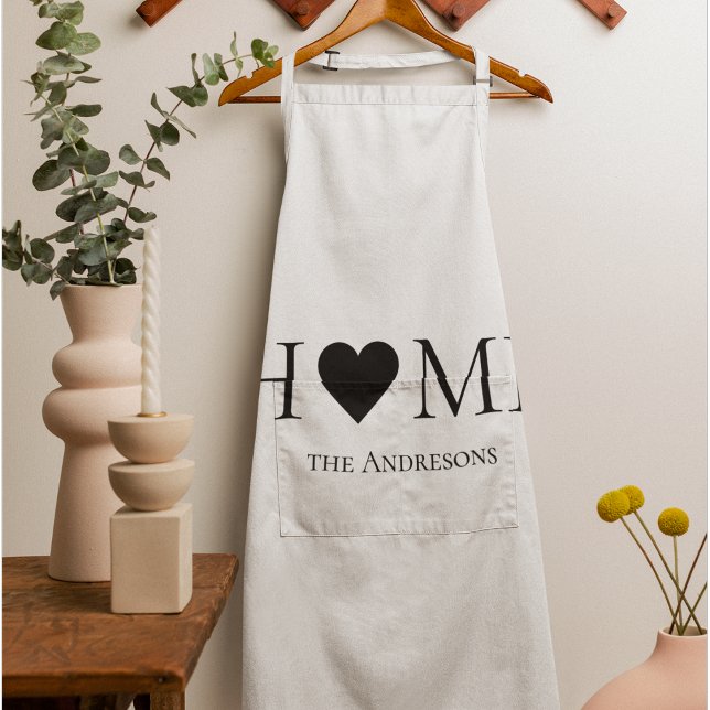 Modern Minimal Home Family Personalised Gift Apron (Creator Uploaded)