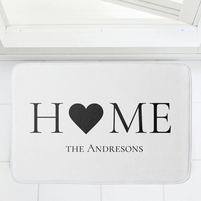 Modern Minimal Home Family Personalised Gift Bath Mat (Creator Uploaded)