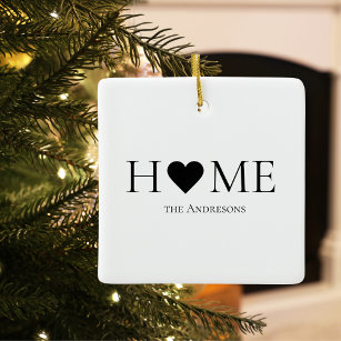 Modern Minimal Home Family Personalised Gift Ceramic Ornament