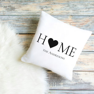 Modern Minimal Home Family Personalised Gift Cushion