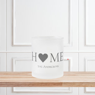 Modern Minimal Home Family Personalised Gift Frosted Glass Coffee Mug