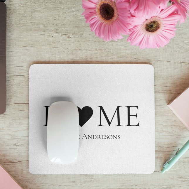 Modern Minimal Home Family Personalised Gift Mouse Mat (Creator Uploaded)