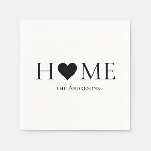 Modern Minimal Home Family Personalised Gift Napkin