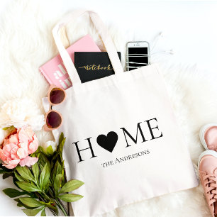 Modern Minimal Home Family Personalised Gift Tote Bag