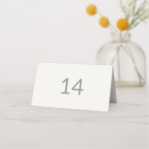 Modern Minimal Intimate Wedding Table Number Place Card