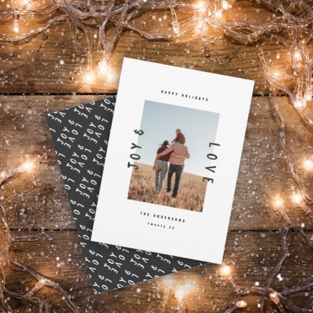 Modern minimal joy and love 1 photo holiday (Creator Uploaded)