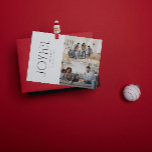 Modern Minimal Joyful Family 2 Photo Christmas Holiday Card<br><div class="desc">Welcome the holidays this year with a Modern Minimal Joyful Family 2 Photo Christmas Holiday Card that captures those perfect moments of joy with a close-knit family. This chic black and white card is the perfect embodiment of the modern, minimalist style we crave. Clean lines in the typography and editing...</div>