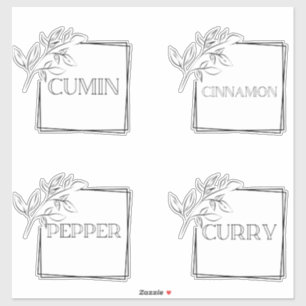 Modern Minimal Kitchen Pantry Storage Labels