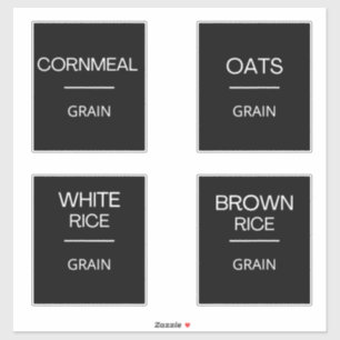 Modern Minimal Kitchen Pantry Storage Labels