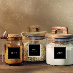 Modern Minimal Kitchen & Pantry Storage Labels