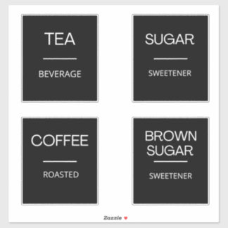 Modern Minimal Kitchen Pantry Storage Labels