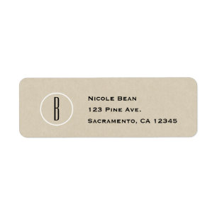 Modern Minimal Kraft Rustic Chic Monogram Wedding