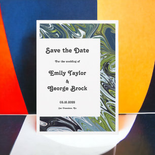 Modern Minimal Landscape Abstract Artistic Wedding Save The Date