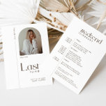 Modern Minimal "Last Fling" Bachelorette Photo Invitation<br><div class="desc">Whether you're planning a weekend full of spa pampering, wild adventures, or exclusive nightlife, this invitation sets the stage for an extraordinary celebration. Customise the details to reflect your own event, including the date, time, location, and any special instructions. Designed to coordinate with for the «Cecilia» Wedding Invitation Collection. To...</div>