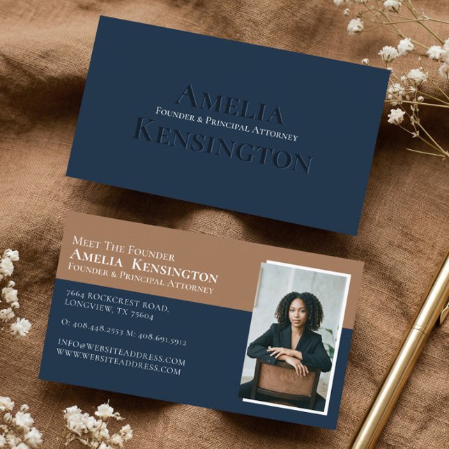 Modern Minimal Lawyer Law Firm Attorney Photo  Business Card (Modern Minimal Lawyer Law Firm Attorney Photo Business Card)