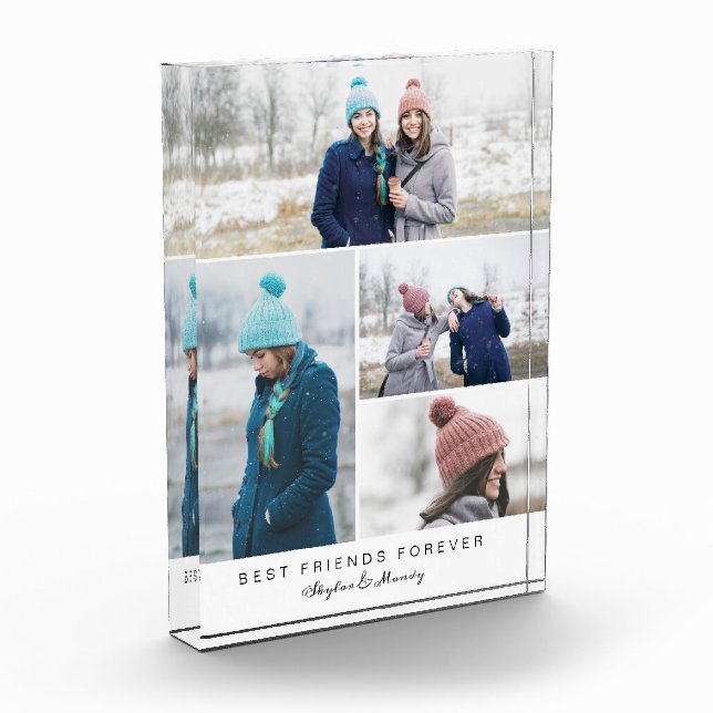 Modern Minimal Layout Best Friends Forever Photo Block (Left)