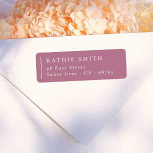 Modern Minimal Left Aligned Purple Return Address
