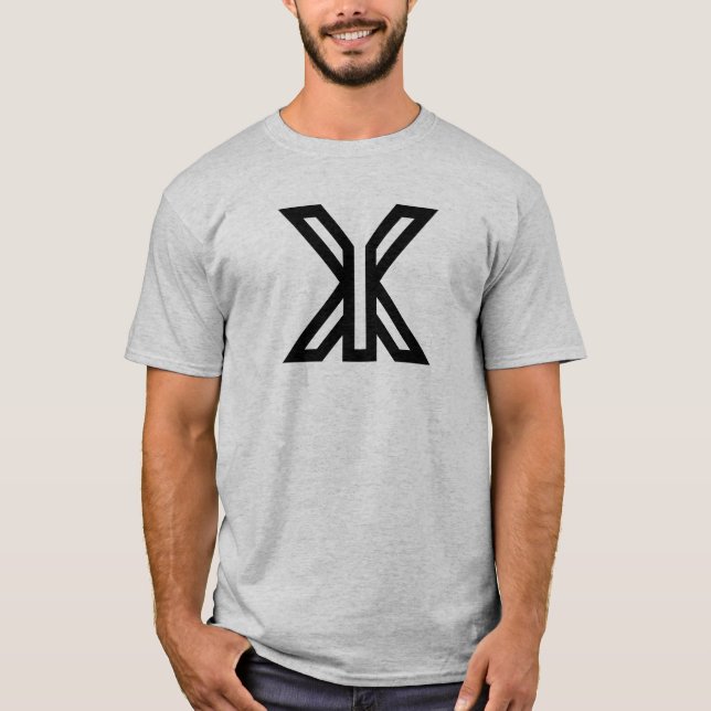 Modern Minimal Letter XY Monogram T-Shirt (Front)