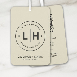 Modern Minimal Logo QR Car Air Freshener