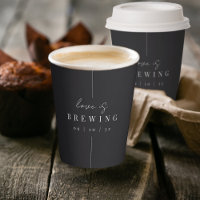 Modern Minimal "Love is Brewing" Wedding Coffee
