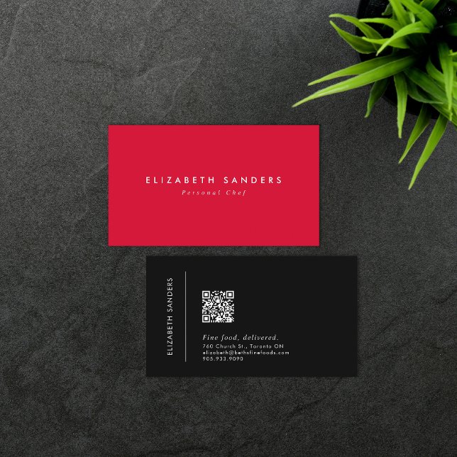 Modern Minimal Luxury Boutique QR CODE Business Ca Business Card (Creator Uploaded)