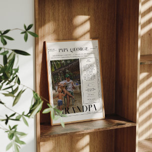 Modern Minimal Magazine Cover   Grandpa Poster