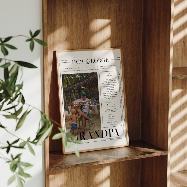 Modern Minimal Magazine Cover | Grandpa Poster (Creator Uploaded)