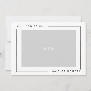 Modern Minimal Maid of Honour Proposal Photo Announcement