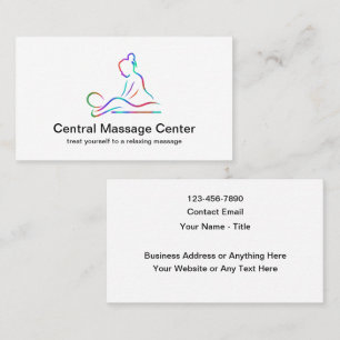 Modern Minimal Massage Business Cards