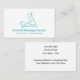 Modern Minimal Massage Business Cards