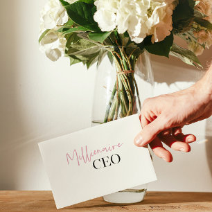 Modern Minimal Millionaire CEO   Pink And Black 