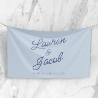 Modern Minimal Minimalist Blue Wedding