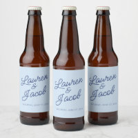 Modern Minimal Minimalist Blue Wedding