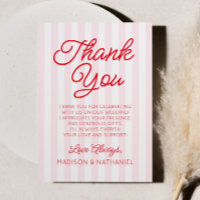 Modern Minimal Minimalist Red Pink Stripes Wedding