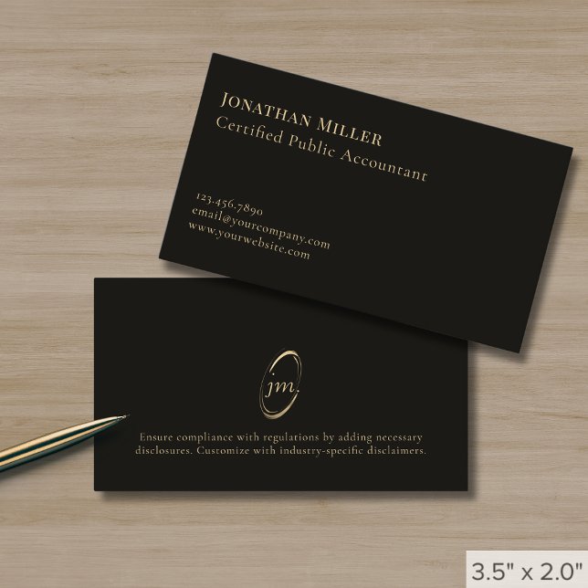 Modern Minimal Monogram Business Card (Creator Uploaded)