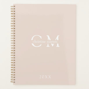 Modern minimal monogram initials Planner