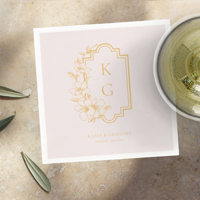 Modern Minimal | Monogram Wedding Napkin (Creator Uploaded)