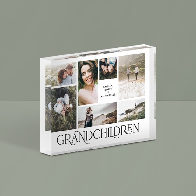 Modern minimal multi 7 photo grandchildren elegant (Creator Uploaded)