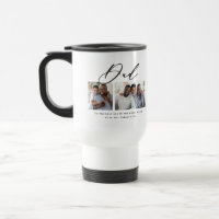 Modern minimal multi photo script dad gift
