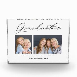 Modern minimal multi photo script grandmother gift