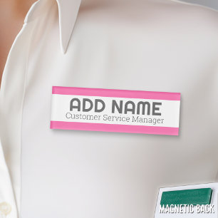 Modern Minimal Name Title Colour Accent Employee Tag