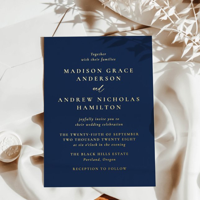 Modern Minimal Navy and Gold Wedding (Creator Uploaded)